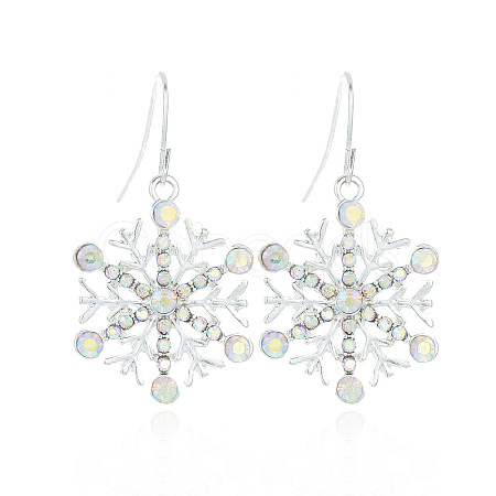Snowflake Alloy Dangle Earrings FS-WGD9918-07-1
