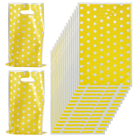 Polka Dot PET Plastic Packing Bags with Die Cut Hole Handle ABAG-TADJ0002-001C-1