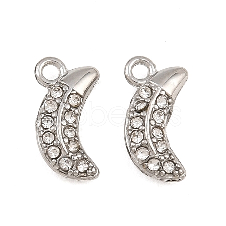 304 Stainless Steel Rhinestone Pendants RB-CBABFDA-06P-1