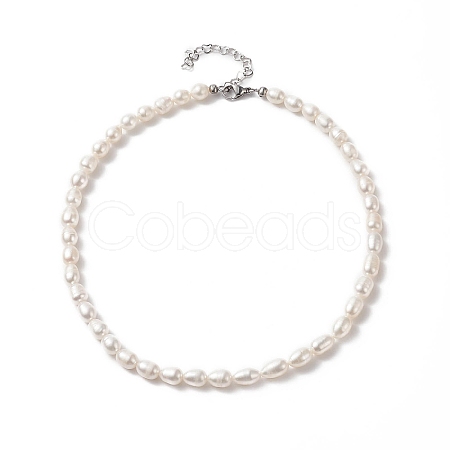 Natural Pearl Beaded Necklace for Women NJEW-JN04188-02-1