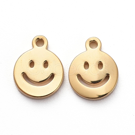 Ion Plating(IP)  304 Stainless Steel Charms STAS-G215-03G-1