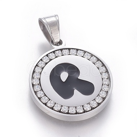 304 Stainless Steel Enamel Pendants STAS-E439-90R-P-1