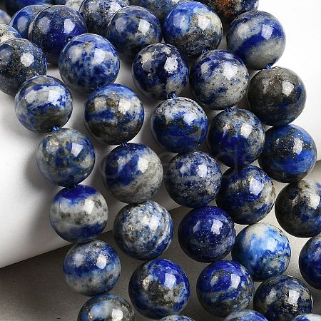 Natural Lapis Lazuli Beads Strands G-G344-A09-10mm-1