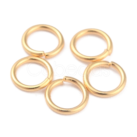 Rack Plating Brass Open Jump Rings X-KK-O139-18G-G-1