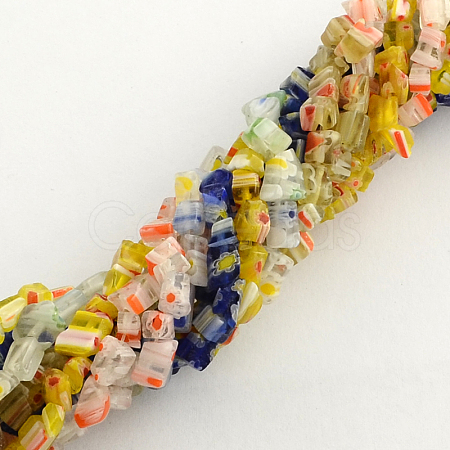 Handmade Millefiori Glass Bead Strands LK-R006-17-1