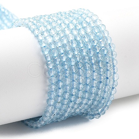 Natural Blue Topaz Beads Strands X-G-H079-A02-03-1