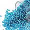 TOHO Round Seed Beads, Japanese Seed Beads, (23BF) Silver Lined Frost Dark Aquamarine, 11/0, 2.2mm, Hole: 0.8mm, about 1110pcs/10g