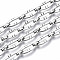 Tarnish Resistant 304 Stainless Steel Chains, Oval Link Chains, with Spool, Unwelded, Nickel Free, Stainless Steel Color, 13.5x6.5x1.5mm, 6.5x4.5x2mm, about 32.81 Feet(10m)/roll