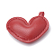 Imitation Leather Pendants, Heart, Red, 39~40x48.5~49x10.5~12mm, Hole: 4mm