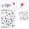 Halloween Paper Nail Art Stickers, Self-Adhesive Nail Design Art, for Nail Toenails Tips Decorations, Mixed Shapes, 13x8cm