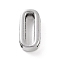 Alloy Letter Slide Charms, Platinum, Letter.O, 20.5~21x6~10.5x6.5mm, Hole: 17.5~18x2.5mm