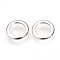 Brass Linking Rings, Donut, Nickel Free, Real Platinum Plated, 10x1mm