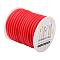 Synthetic Rubber Cord, Hollow, Wrapped Around White Plastic Spool, Red, 5mm, Hole: 3mm, about 10.94yards/roll(10m/roll)