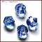 K9 Glass, Imitation Austrian Crystal Beads, Grade AAA, Faceted, Polygon, Cornflower Blue, 8mm, Hole: 0.9~1mm