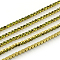 Nickel Free Raw(Unplated) Brass Rhinestone Strass Chains, Rhinestone Cup Chain, 2880pcs rhinestone/bundle, Grade A, Olivine, 2.2mm, about 23.62 Feet(7.2m)/bundle