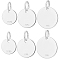 Beebeecraft 6Pcs 3 Size 925 Sterling Silver Pendants, Flat Round Charms, with Jump Rings with 925 Stamp, Silver, 8~12x0.6mm, Hole: 2~3mm, 2Pcs/size