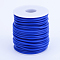 Hollow Pipe PVC Tubular Synthetic Rubber Cord, Wrapped Around White Plastic Spool, Medium Blue, 3mm, Hole: 1.5mm, about 27.34 yards(25m)/roll