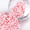 Glass Seed Beads, Opaque Colours Seed, Round, Pink, 4mm, hole:1.5mm, about 1000pcs/100g