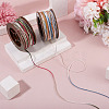 2 Rolls 2 Colors Segment Dyed Round Polyester Twisted Cords OCOR-TA0003-71-7