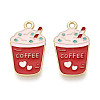 Alloy and Enamel Pendants PALLOY-T093-14G-1