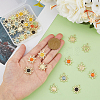 36Pcs 6 Colors Cat Eye Pendants FIND-HY0002-83-3