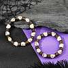 2Pcs Natural Coconut & Synthetic Turquoise & Non-magnetic Synthetic Hematite Beads Stretch Bracelets for Men Women BJEW-JB12133-1