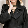4Pcs 2 Styles Faith Theme Zinc Alloy Brooch JEWB-CA0001-90-6