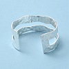 Rack Plating Brass Open Cuff Bangle for Women BJEW-A137-01S-3