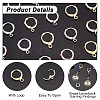 ARRICRAFT 20Pcs 5 Colors Brass Huggie Hoop Earring Findings KK-AR0002-81-4