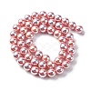 UV Plating Pearlized Glass Pearl Beads Strands GLAA-F128-01B-T9-4