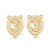 Brass Micro Pave Clear Cubic Zirconia Chandelier Component Links CU-CBA5CB0-13G-1