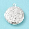 Rack Plating Brass Locket Pendants KK-K277-06S-2