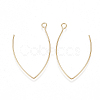 Brass Earring Hooks X-KK-T038-422G-1