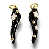 Brass Enamel Pendants KK-B026-15G-A-2