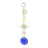 Handmade Lampwork Evil Eye Pendant Decorations HJEW-JM01099-2