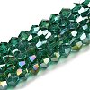 Transparent Electroplate Glass Beads Strands GLAA-F029-2mm-A10-1