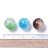 Two Tone Transparent Crackle Acrylic Beads CACR-R009-12mm-M-4