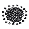 Craft Black Acrylic Beads SACR-YW0001-05-1