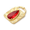 Lock Rack Plating Brass Pendants KK-U022-09G-01-2
