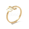 Real 18K Gold Plated 304 Stainless Steel Adjustable Finger Ring RJEW-L115-01G-11-1