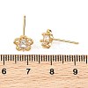 SHEGRACE Brass Micro Pave Cubic Zirconia Stud Earrings XGRQ4N806-721G-3