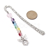 Flower Pattern Alloy Hook Bookmarks AJEW-JK00250-04-2