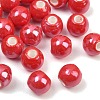 Glazed Porcelain Round Beads PORC-S489-8mm-14-1