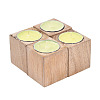 Natural Wood Candle Holder AJEW-T002-01A-1