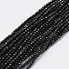 Natural Black Spinel Beads Strands G-E351-01-1