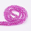 Spray Painted Crackle Glass Beads Strands CCG-Q002-6mm-09-2