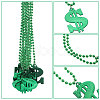 Plastic Dollar Sign Big Pendant Ball Chain Necklaces NJEW-WH0021-81B-4