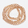 Electroplate Glass Beads Strands EGLA-A034-T4mm-K13-2