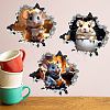 Translucent PVC Self Adhesive Wall Stickers STIC-WH0015-056-3