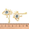 Rack Plating Brass Micro Pave Cubic Zirconia Pendants KK-H486-23G-02-3